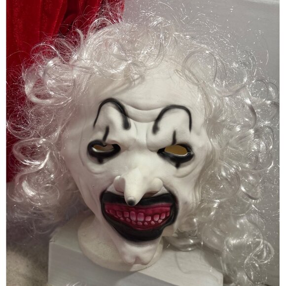 Scary Art Clown Santa Haloween Costume Cosplay Outfit Mask Accessories Size Med - Picture 2 of 14